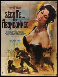 7g937 SEDUCED & ABANDONED French 1p 1964 art of sexy Stefania Sandrelli by Georges Allard!