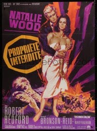 7g968 THIS PROPERTY IS CONDEMNED French 1p 1966 different Landi art of sexy Natalie Wood & Redford!