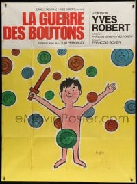 7g990 WAR OF THE BUTTONS French 1p R1980 La Guerre des Boutons, great artwork by Savignac!