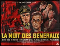 7g637 NIGHT OF THE GENERALS French 4p 1967 different Georges Allard art of Peter O'Toole in WWII!