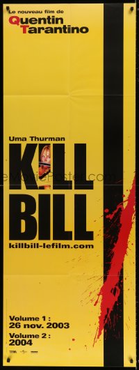 7g692 KILL BILL VOL 1/KILL BILL VOL 2 French door panel 2003 Quentin Tarantino, Uma Thurman, cool!