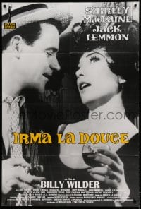 7g666 IRMA LA DOUCE French 31x47 R1998 Billy Wilder, great c/u of Shirley MacLaine & Jack Lemmon!