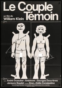 7g091 LE COUPLE TEMOIN Swiss 1977 art of The Model Couple by director/photographer William Klein