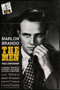 7g670 MEN French 32x47 R1990s very first Marlon Brando, directed by Fred Zinnemann, different!