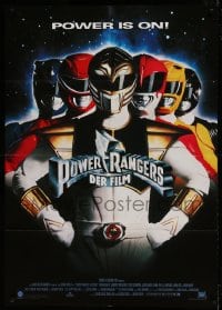 7g162 MIGHTY MORPHIN POWER RANGERS German 33x47 1995 Bandai, cool cast portrait, power is on!