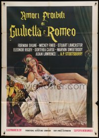 7g573 SECRET SEX LIVES OF ROMEO & JULIET Italian 1p 1968 different art of sexy redhead naked in bed!