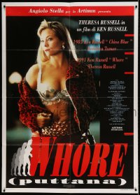 7g611 WHORE Italian 1p 1991 Ken Russell directs sexy Theresa Russell in the title role!