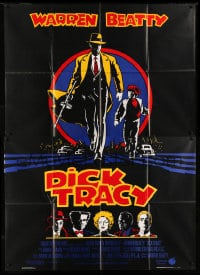 7g331 DICK TRACY Italian 2p 1990 art of detective Warren Beatty + Madonna, Al Pacino & villains!