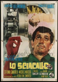 7g368 MAGNET OF DOOM Italian 2p 1963 Jean-Pierre Melville, Ciriello art of Jean-Paul Belmondo!