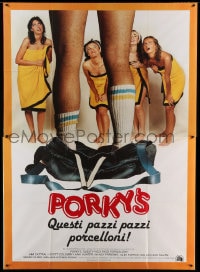 7g381 PORKY'S Italian 2p 1982 Bob Clark teenage sex classic, Kim Cattrall, great different image!