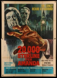 7g389 SEANCE ON A WET AFTERNOON Italian 2p 1968 Piovano art of Stanley & Attenborough by Big Ben!