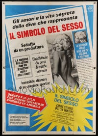 7g390 SEX SYMBOL Italian 2p 1974 sexy half-naked Connie Stevens, great scandal magazine design!