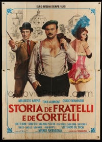 7g398 STORIA DE FRATELLI E DE CORTELLI Italian 2p 1974 Casaro art of sexy Tina Aumont & top stars!
