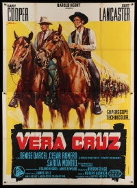 7g412 VERA CRUZ Italian 2p R60s different art of cowboys Gary Cooper & Burt Lancaster by Olivetti!
