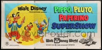 7g306 GOOFY, PLUTO & DONALD DUCK SUPERSHOW Italian 3p 1973 art of the famous Disney characters!