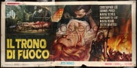 7g302 NIGHT OF THE BLOOD MONSTER Italian 6p 1970 Jess Franco, Casaro art of Christopher Lee!