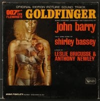 7g065 GOLDFINGER soundtrack record 1964 original James Bond music composed & conducted by John Barry