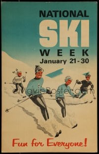 7g085 NATIONAL SKI WEEK JANUARY 21-30 11x17 special 1966 it's fun for everyone!