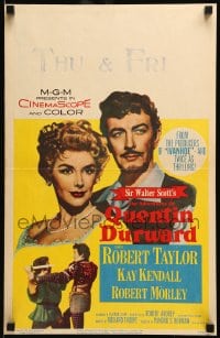 7g172 ADVENTURES OF QUENTIN DURWARD WC 1955 English hero Robert Taylor romances pretty Kay Kendall!