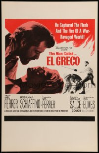 7g195 EL GRECO WC 1965 close up of Mel Ferrer as The Man Called El Greco & Rosanna Schiaffino!