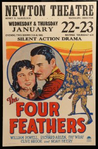 7g200 FOUR FEATHERS WC 1929 cool artwork of William Powell, Richard Arlen & pretty Fay Wray!