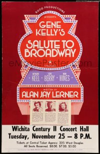 7g203 GENE KELLY'S SALUTE TO BROADWAY stage play WC 1975 Howard Keel, Ken Berry & Mimi Hines!