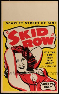 7g273 SKID ROW WC 1950 it's the scarlet street of sin they talk about in whispers, sexy art!