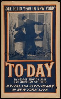 7g288 TO-DAY stage play WC 1913 a vital & vivid drama of New York City life on Broadway!