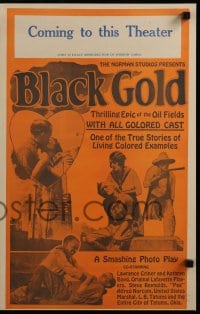 7g031 BLACK GOLD pressbook 1927 exact full-size image of the 14x22 window card!