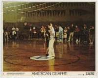 7h007 AMERICAN GRAFFITI 8x10 mini LC #6 1973 Ron Howard & Cindy Williams at dance, George Lucas