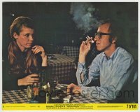 7h014 BANANAS 8x10 mini LC #8 1971 classic image of Woody Allen smoking 2 cigarettes with Lasser!