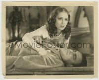 7h256 BRIDE OF FRANKENSTEIN 8x10 still 1935 c/u of Valerie Hobson with unconscious Colin Clive!