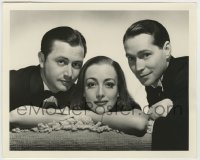 7h258 BRIDE WORE RED 8x10 still 1937 Joan Crawford between Franchot Tone & Robert Young by Hurrell