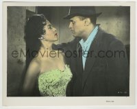7h027 CARMEN JONES color 8x10.25 still 1954 Harry Belafonte glares at sexy Dorothy Dandridge!