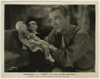 7h280 CARNIVAL 8x10 still 1935 ventriloquist Lee Tracy staring at spooky male & female dummies!