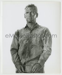 7h315 COOL HAND LUKE 7.25x9 still 1967 wonderful close up of convict Paul Newman in handcuffs!
