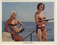 7h034 DEADLIER THAN THE MALE color 8x10 still 1967 sexy Elke Sommer & Sylva Koscina with spear guns!