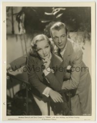 7h339 DESIRE 8x10 still 1936 great portrait of Gary Cooper & Marlene Dietrich both wearing suits!