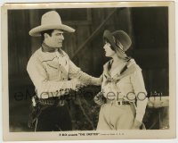 7h366 DRIFTER 8x10 still 1929 close up of cowboy hero Tom Mix with concerned Dorothy Dwan!