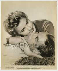 7h405 FOR WHOM THE BELL TOLLS 8.25x10 still 1943 romantic close up of Ingrid Bergman & Gary Cooper!