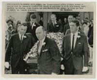 7h414 FRANK SINATRA/DEAN MARTIN/JACK LEMMON 8.25x10 news photo 1962 Kovacs funeral pallbearers!