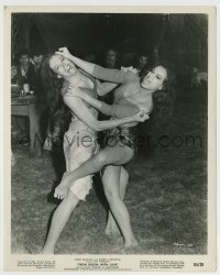 7h422 FROM RUSSIA WITH LOVE 8x10.25 still 1964 standing Martine Beswick in intense catfight!