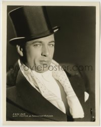 7h426 GARY COOPER 8x10.25 still 1933 looking dapper in top hat & scarf from Design for Living!