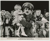 7h454 GREAT DICTATOR 7.75x9.5 still 1940 Charlie Chaplin as Hitler-like Hynkel holding baby!