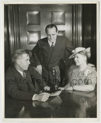 7h470 HENRY A. WALLACE 8.25x10 radio publicity still 1941 with two others on NBC's Listen America!