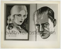 7h484 HOLIDAY candid 8.25x10 still 1930 incredible art displays of Ann Harding & Robert Ames, rare!