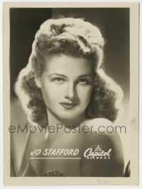 7h524 JO STAFFORD 5.25x7 music publicity still 1940s when she was recording for Capitol Records!