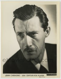 7h535 JOHN CARRADINE 8x10.25 still 1930s head & shoulders portrait of the star with a mustache!