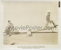7h557 LADY EVE 8.25x10 still 1941 great image of Henry Fonda & Barbara Stanwyck on seesaw!
