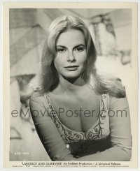 7h561 LANCELOT & GUINEVERE 8x10 still 1963 best close up of beautiful Jean Wallace as Guinevere!